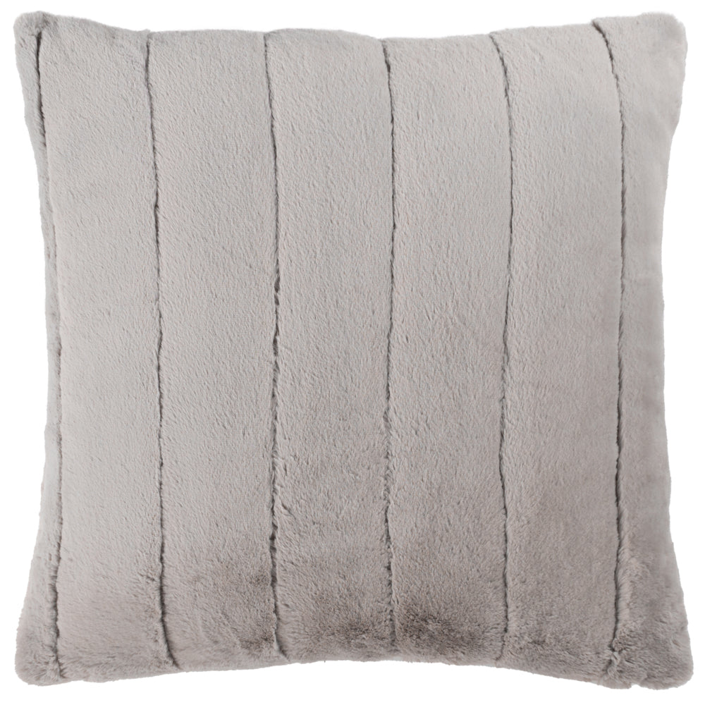 Photos - Pillow Empress Faux Fur Cushion Grey, Grey / 55 x 55cm / Polyester Filled EMPRESS