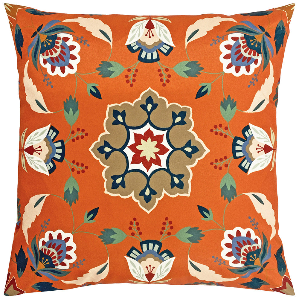 Photos - Pillow Folk Flora Outdoor Cushion Orange, Orange / 43 x 43cm / Cover Only FFLORA/
