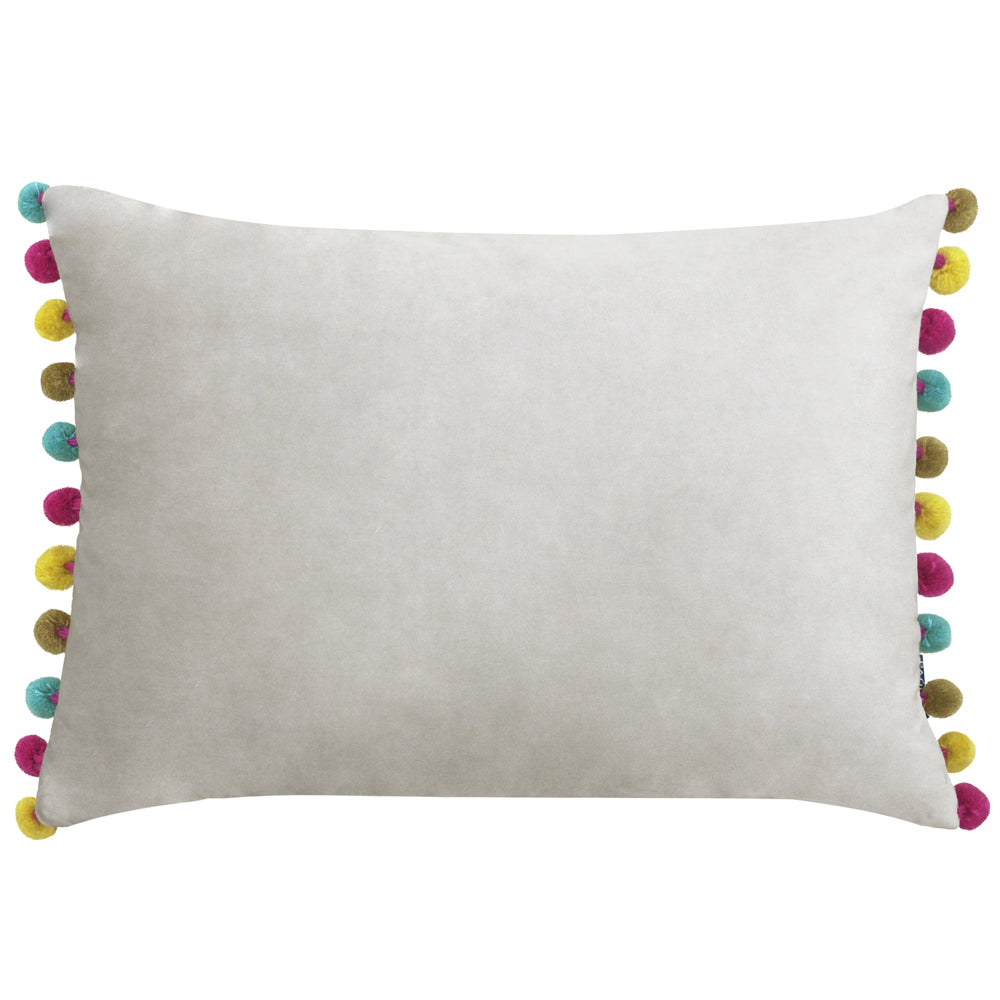 Photos - Pillow Fiesta Velvet Cushion Dove/Multicolour, Dove/Multicolour / 35 x 50cm / Pol 
