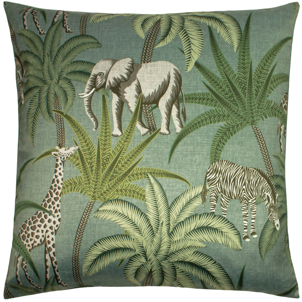 Photos - Pillow Jungle Parade Cushion Green, Green / 50 x 50cm / Polyester Filled JPARADE/