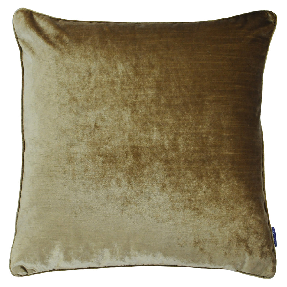 Photos - Pillow Luxe Velvet Piped Cushion Gold, Gold / 55 x 55cm / Polyester Filled LUXVEL 