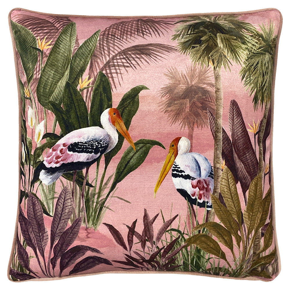 Photos - Pillow Platalea Botanical Cushion Pink, Pink / 43 x 43cm / Cover Only PLATALE/CC5