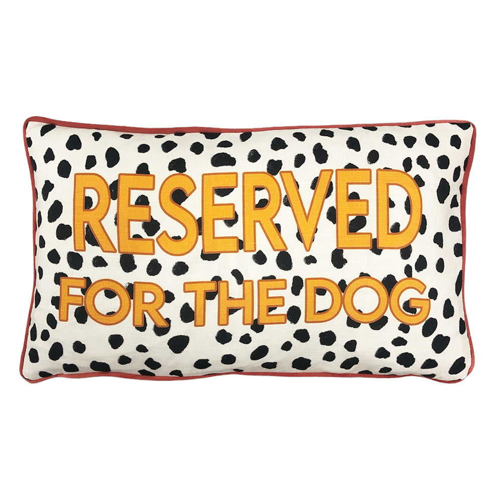 Photos - Pillow Woofers Reserved For The Dog Cushion Yellow, Yellow / 30 x 50cm / Cover On