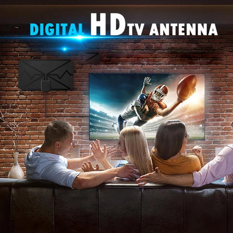 Antena Digital Interna HDTV 4K + Amplificador de Sinal
