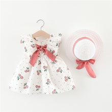 Load image into Gallery viewer, Newborn Baby Girls Cute Strawberry Dress with HeadbandSet
