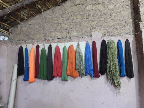 natural dyed wool