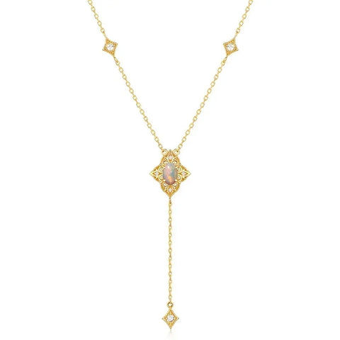 Opal gold plated necklaces