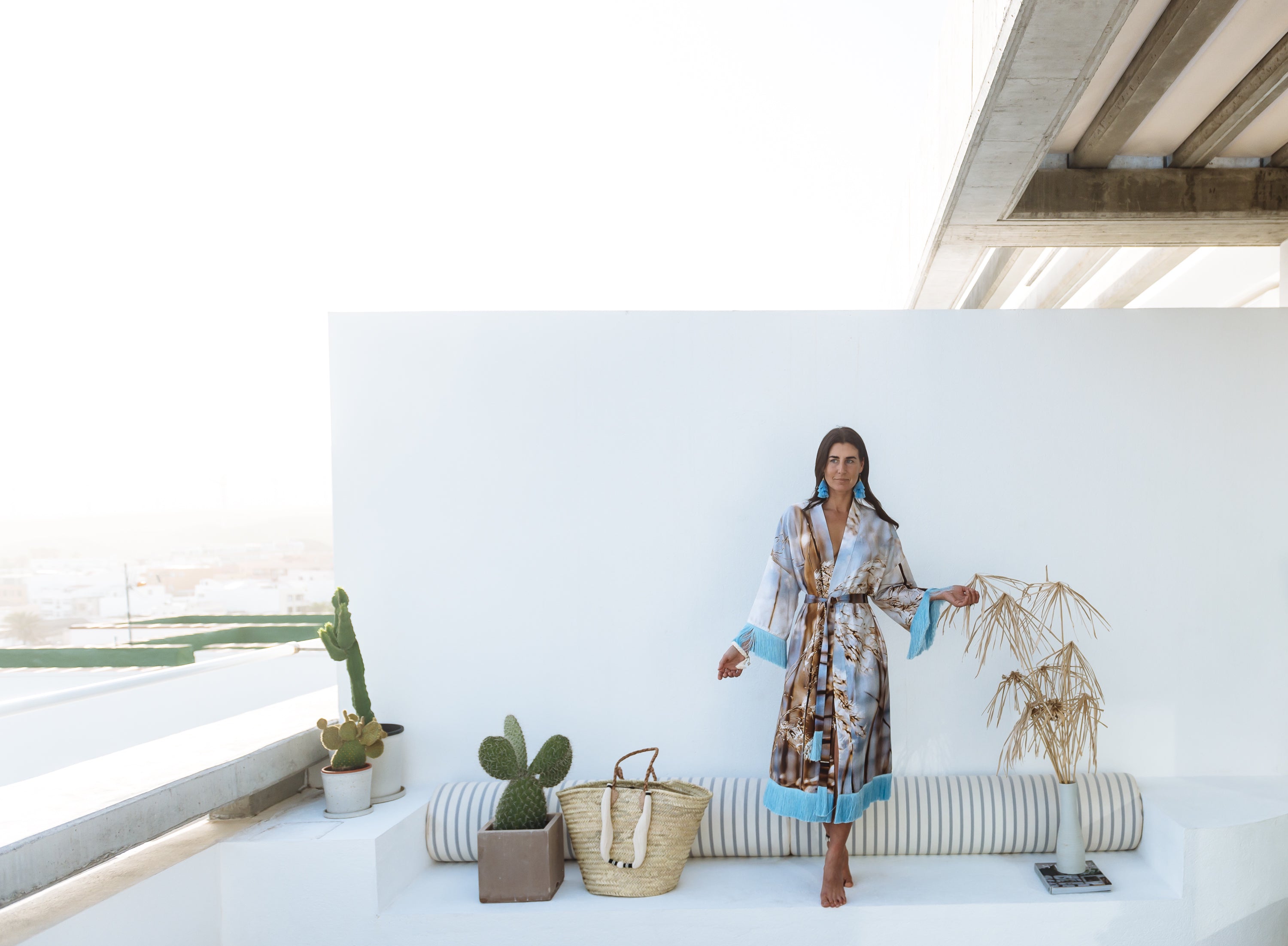 Vanilla KIMONO with La Mare Tassels