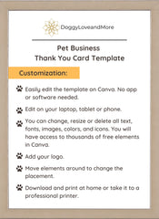 Pet Business Thank You Card by DoggyLoveandMore