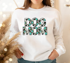 Dog Mom Teal Sunflowers Sweatshirt
