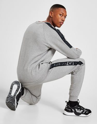 ea7 grain tape crew tracksuit