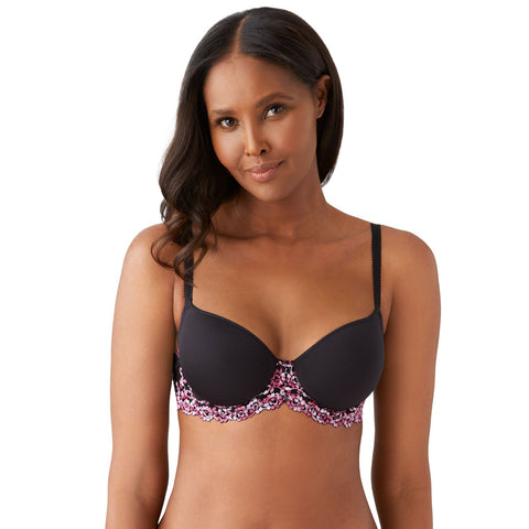 Wacoal Women's Fire and Lace Contour Bra, Black, 32C at