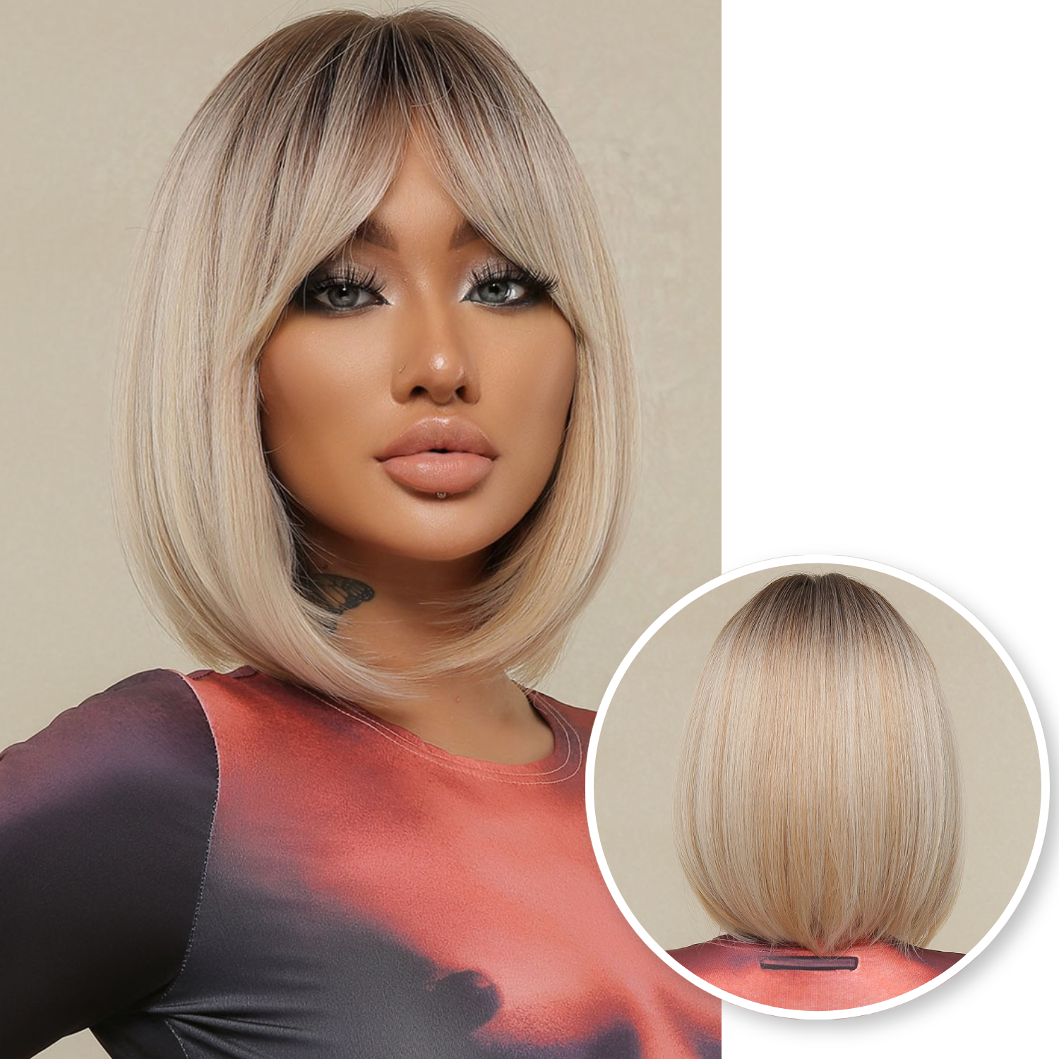 val Onzin passend Blonde Pruik - Sassy Goods Pruiken Dames Kort Haar - Ombre - Wig - 30