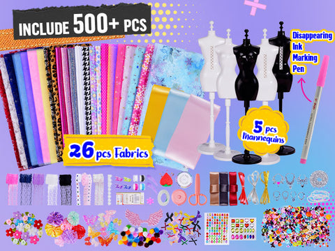 500+ Pcs Fashion Designer Kits with 5 Mannequins - Creativity Diy Arts and  Crafts for Kids Ages 8-12 - Toys for Girls - Sewing Kit for Kids - Birthday  Gift for Girls 6 7 8 9 10 11 12+ 