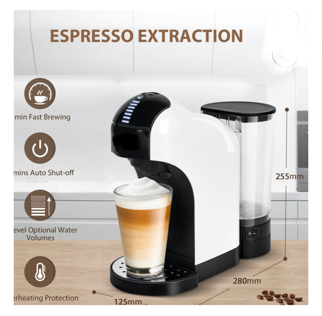 hout gewicht Voorzichtig 3 in 1 Espresso Coffee Machine with Capsules for Nespresso , Dolce Gus –  Delizioso Gourmet