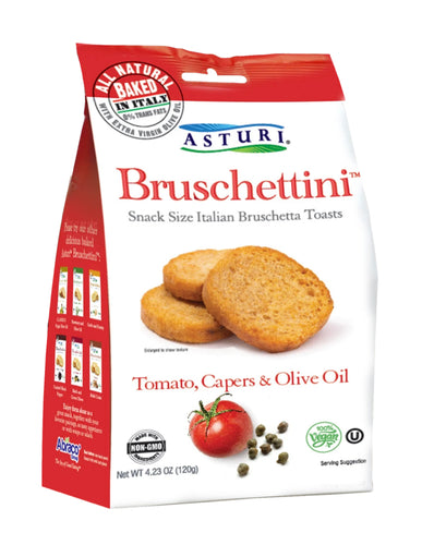  Asturi Classico Bruschettini - Virgin Olive Oil (Snack Size  Italian Bruschetta Toasts), Buy TWELVE Bags and SAVE, Each Bag is 4.23 oz  (Pack of 12)