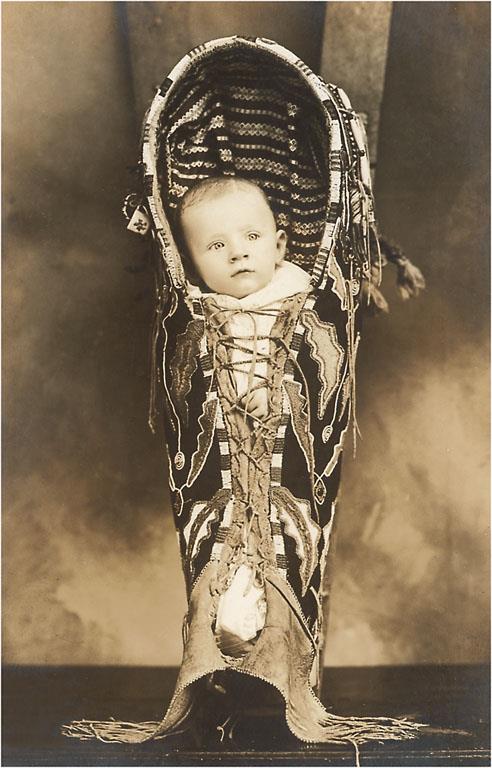 AA-205 Baby in Papoose - Vintage Image
