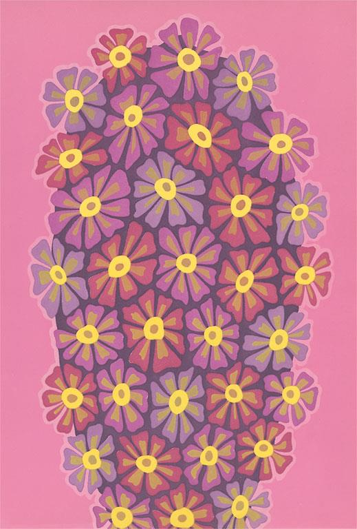 AT-223 Tower of Flowers, Pink and Lavender - Vintage Image