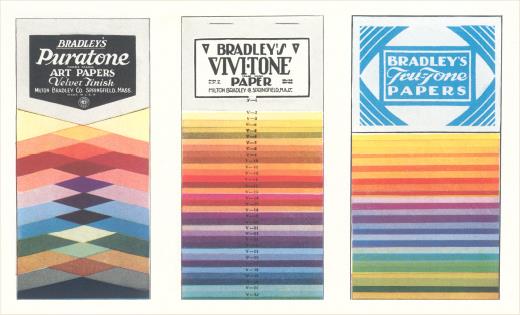 AT-525 Ads for Bradley's Colored Paper - Vintage Image