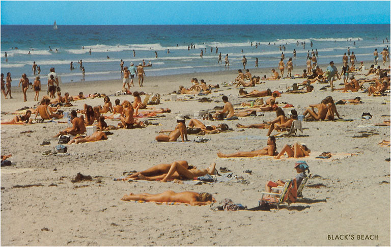 Black Sea Beach Nude - Black's Nude Beach Vintage Image, San Diego SD-777 â€“ Found Image Press Inc.