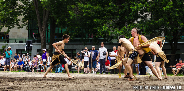 Canadian Traditional Re-enactment lacrosse game Montreal Kahnawake Medicine Game