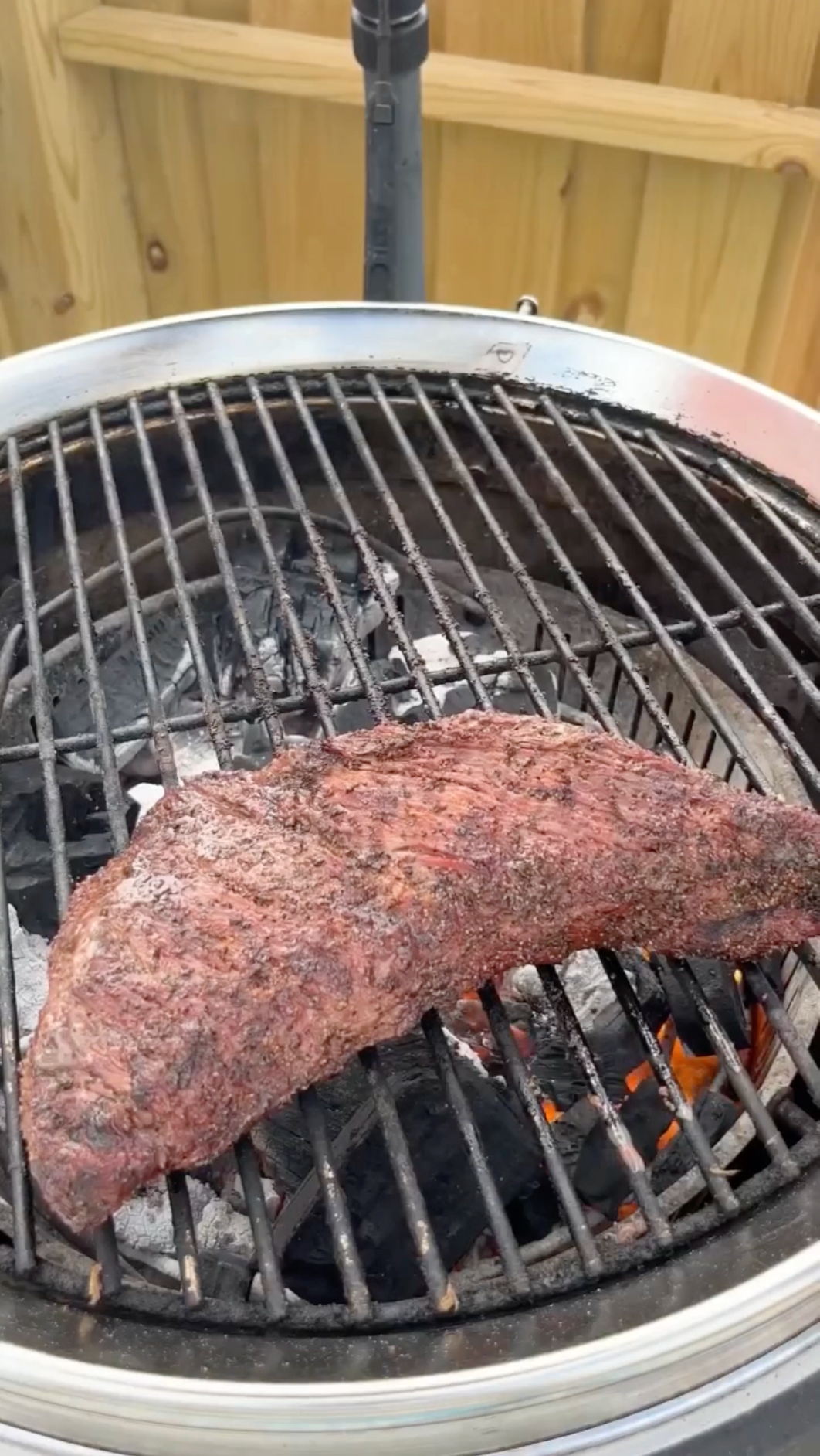 Reverse sear BetterFed Beef Certified ONYA® Tri Tip on Burch Barrel charcoal grill