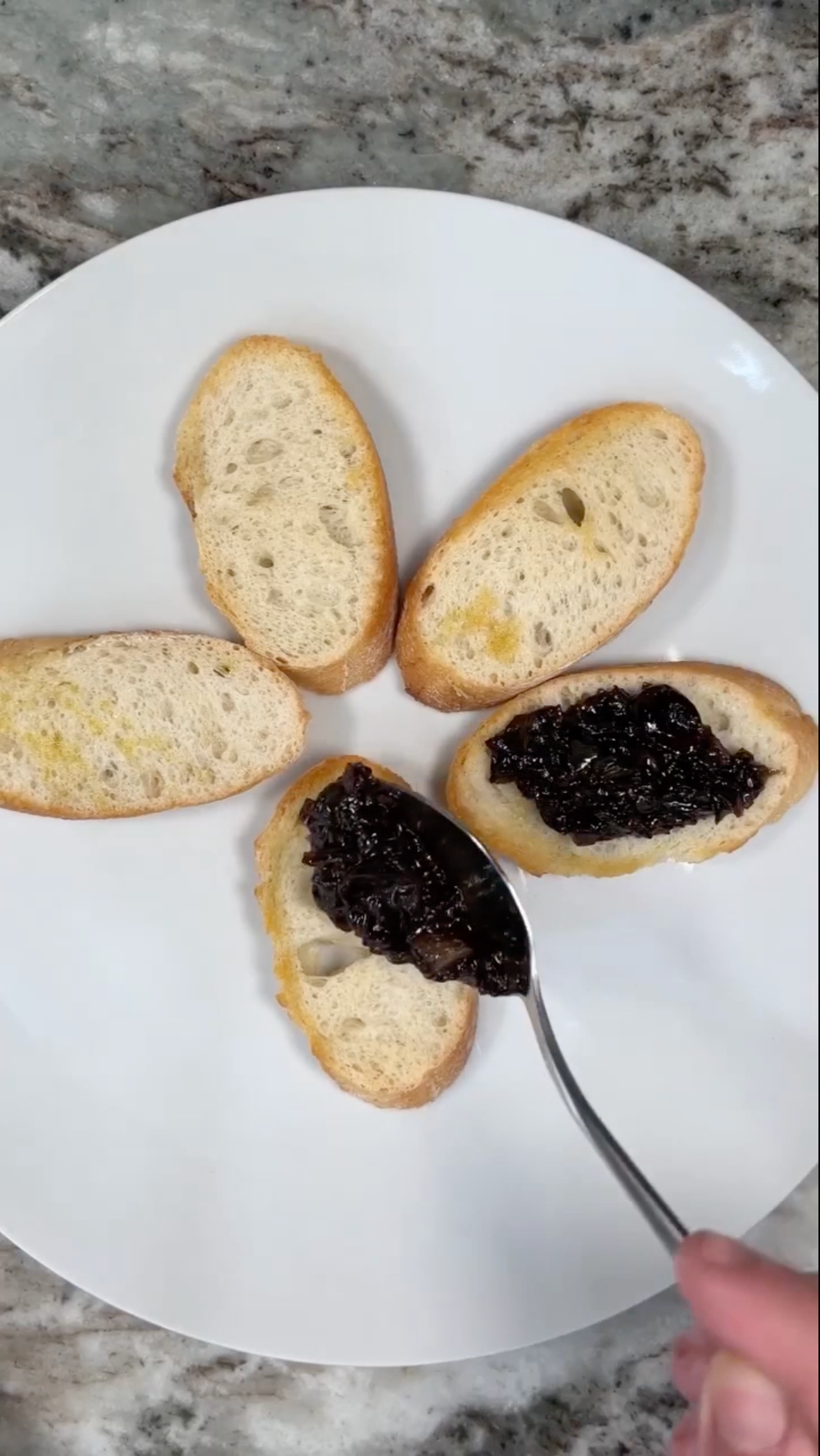 Crostinis with Cranberry Onion Jam 