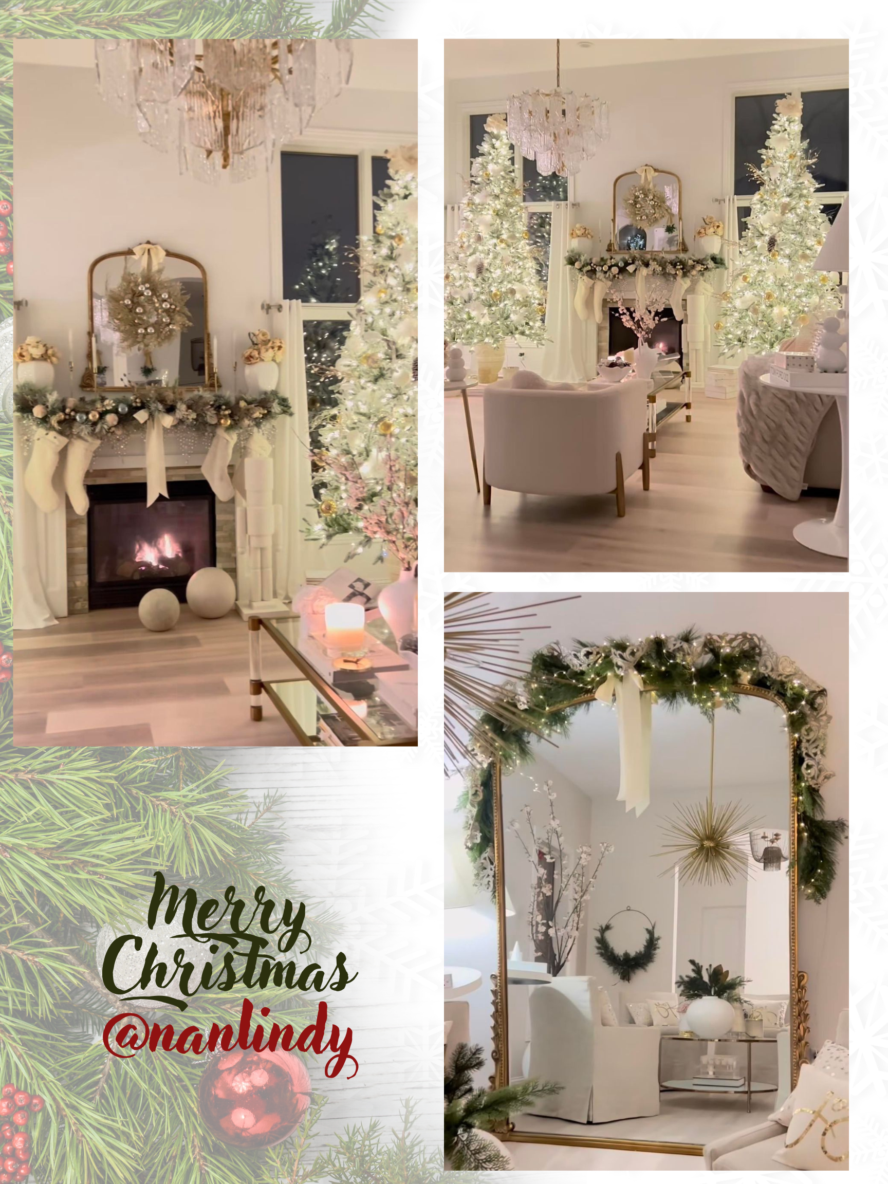 Christmas interior home decor and lights