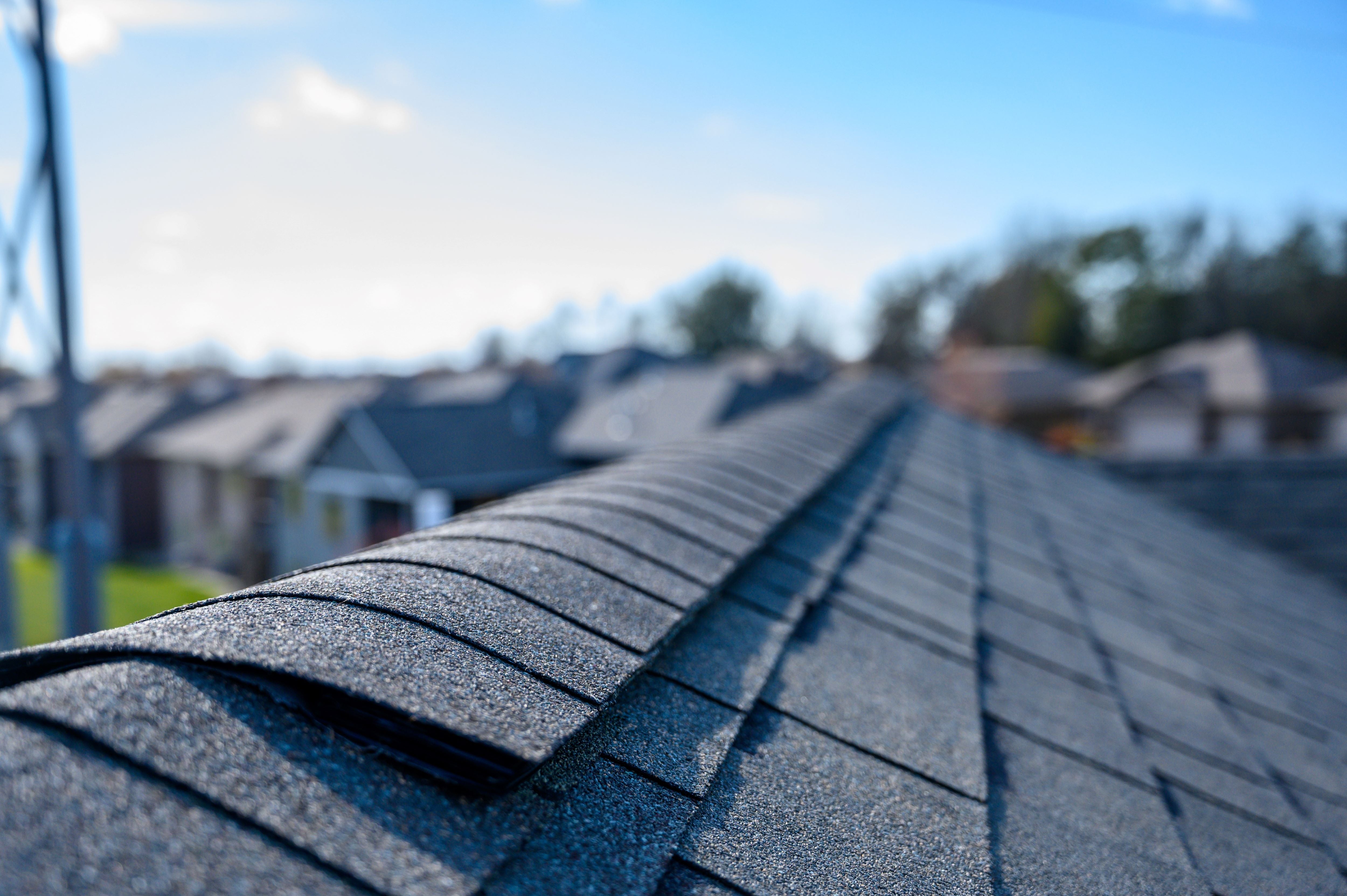 Home roof, with Shingles to check after winter for any damage in preparation for spring and summer