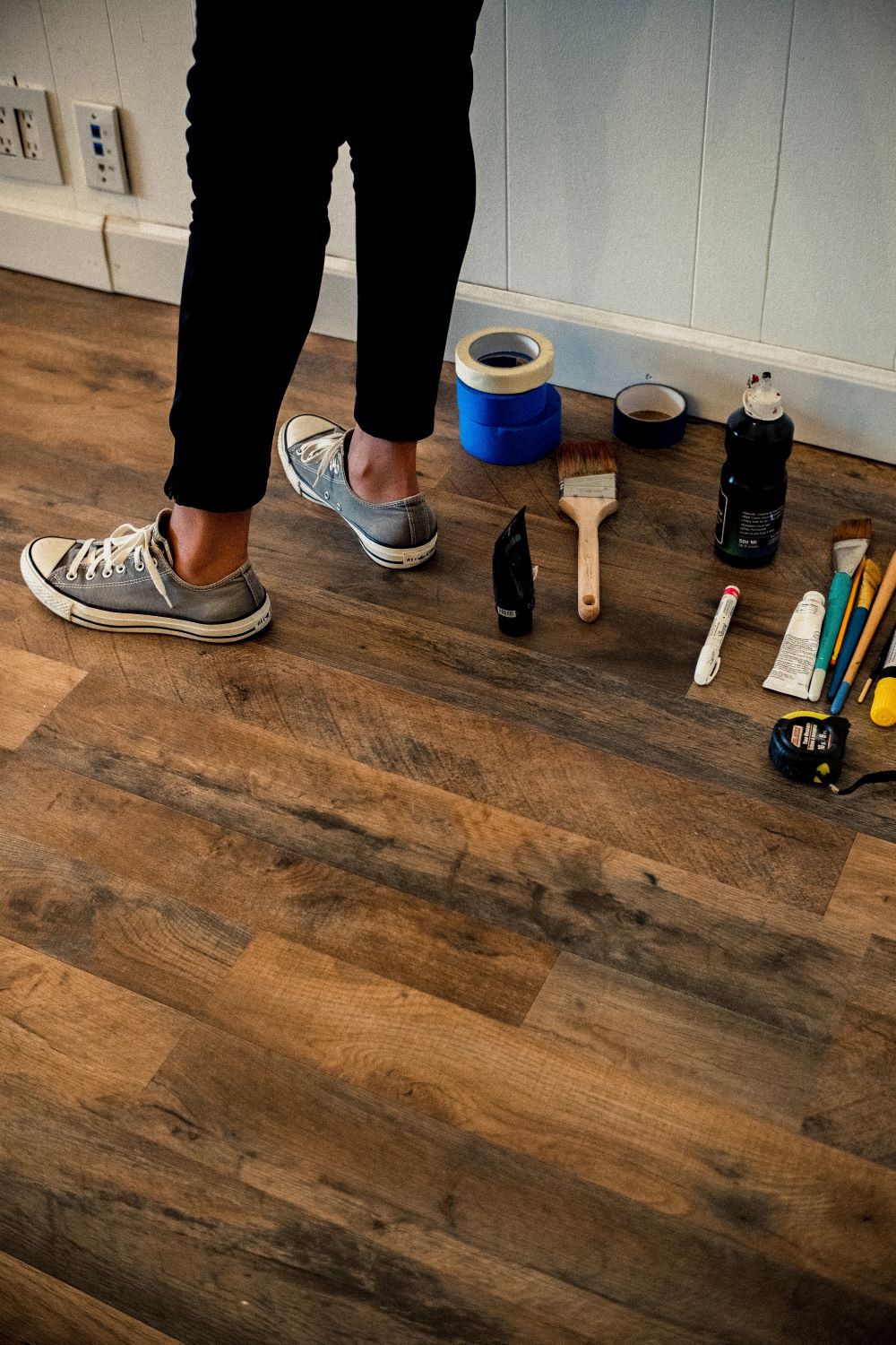 Repainting the walls and updating the hardwood floors