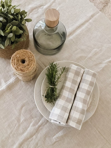 Oatmeal Linen Tablecloth - LinenBarn