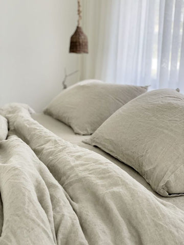 Natural Beige Linen Bedding Set - LinenBarn