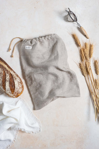 Rustic Linen Bread Bag