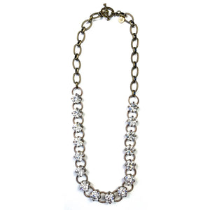 Bold Rhinestone Chain Crystal Necklace - The Society Marketplace