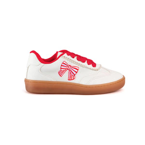 Jessie Bow Sneakers - Red - The Society Marketplace