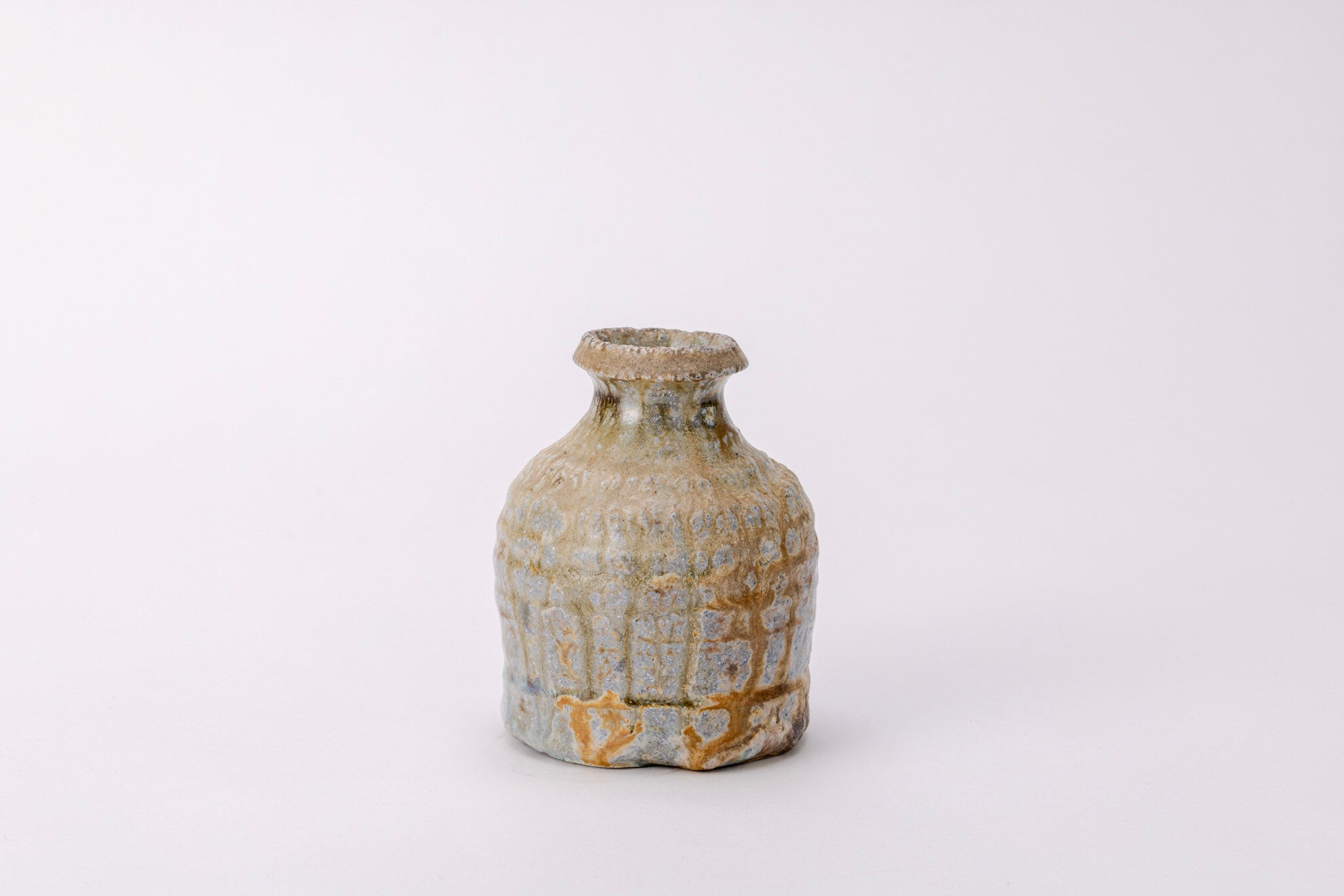 Tsugaru Ujoyaki Naural Glaze Tsukubai [TB-02] Wood-fired vase 