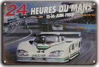 24 Hours of Le Mans 1985 Heures du Mans Tin Sign Vintage Garage Decor 8"x 12"