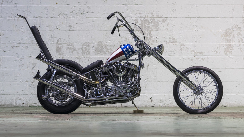 Captain America chopper builder