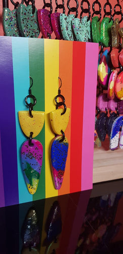 Tatty Devine Superstar Rainbow Glitter Earrings