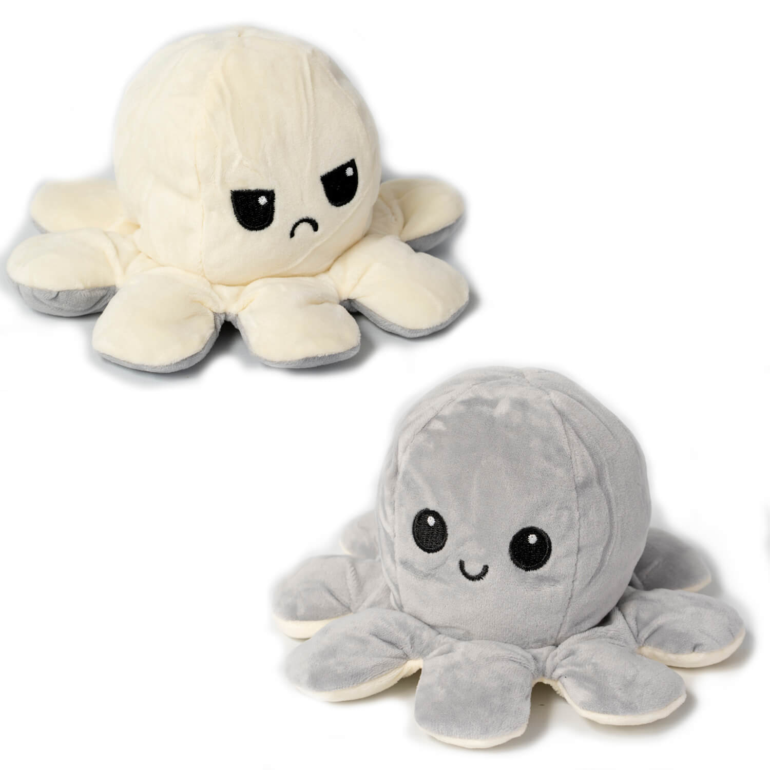 octopus plush grey and white