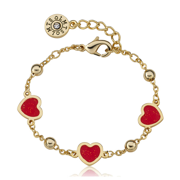 Heart Bracelet – Topaz & Ruby