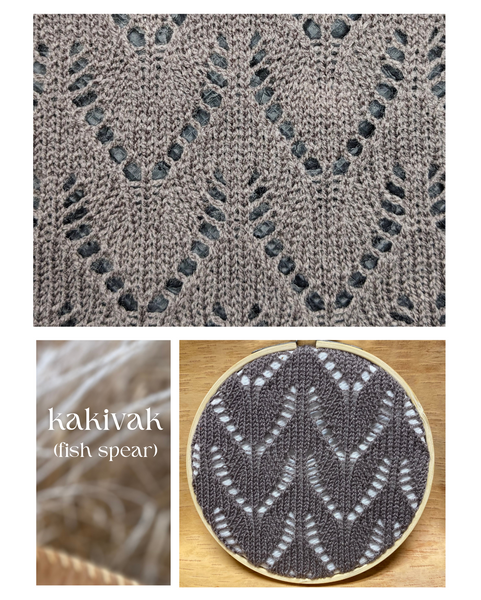 Kakivak / fish spear lace fabric pattern
