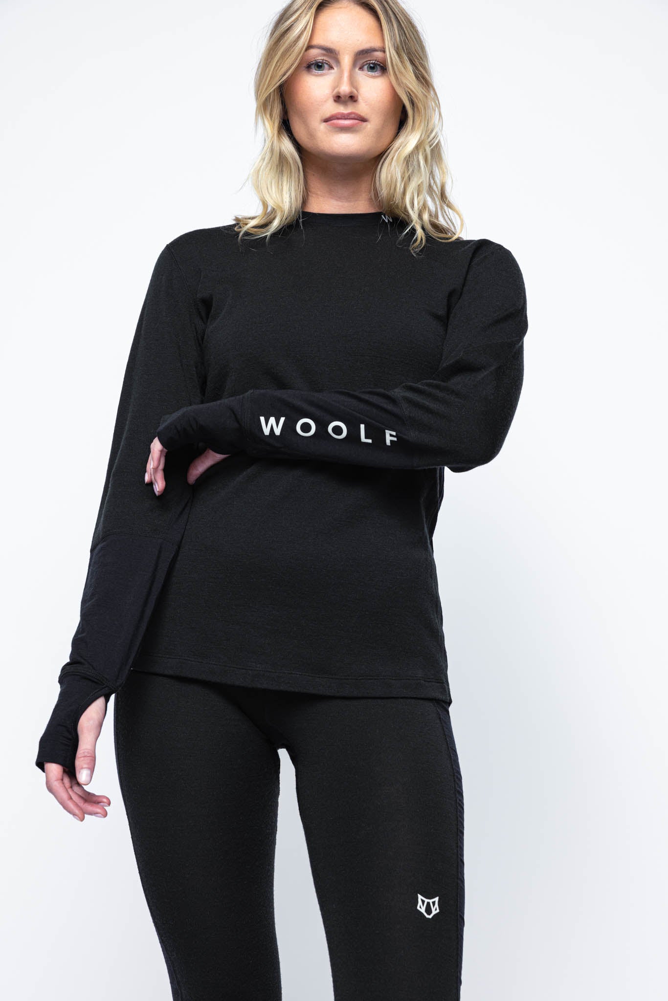 Sleeve Crew LS | Merino Snerte Base | Layer Moisture-Wicking Merino Long Woolf Wool Women\'s