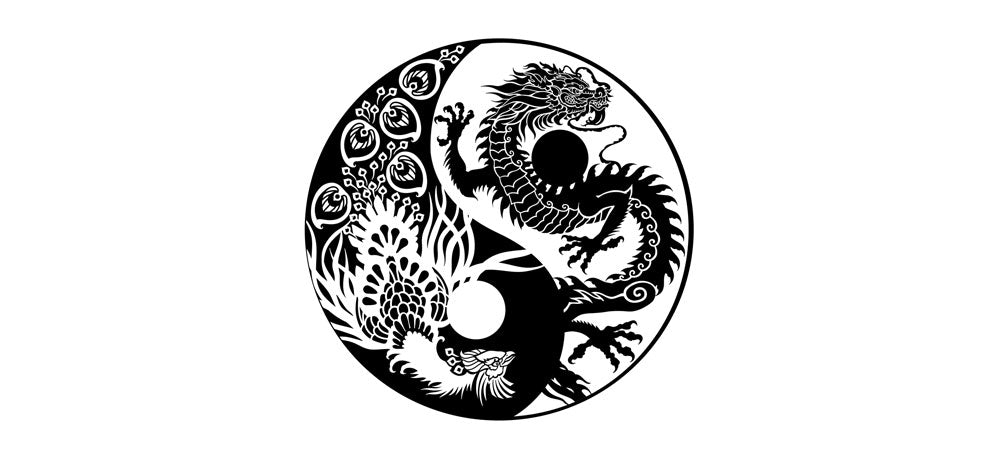 Chinese Dragon Yin Yang