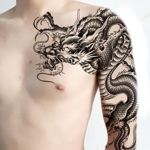 Chinese Dragon Chest Piece  Custom Tattoo design by Tom Ruk  Flickr