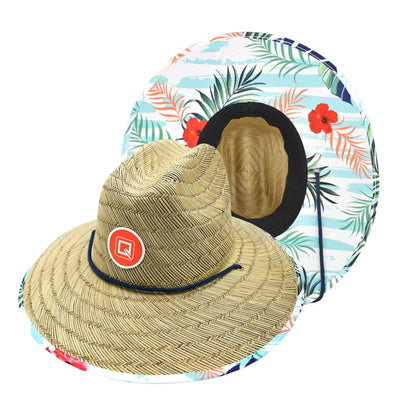 Qwave Mens and Womens Straw Hat - Cool Fishing Print Designs