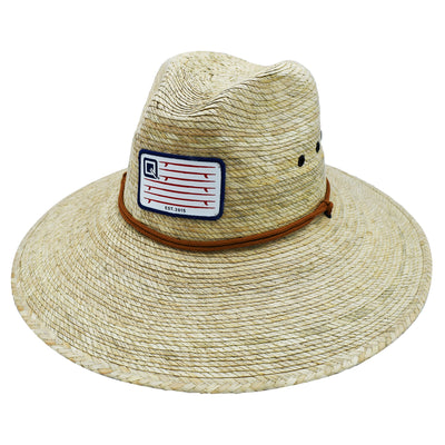 Qwave Packable Stone-Washed Straw Lifeguard Hat for Men and Women - Beach Straw Hat Protects from Summer Sun