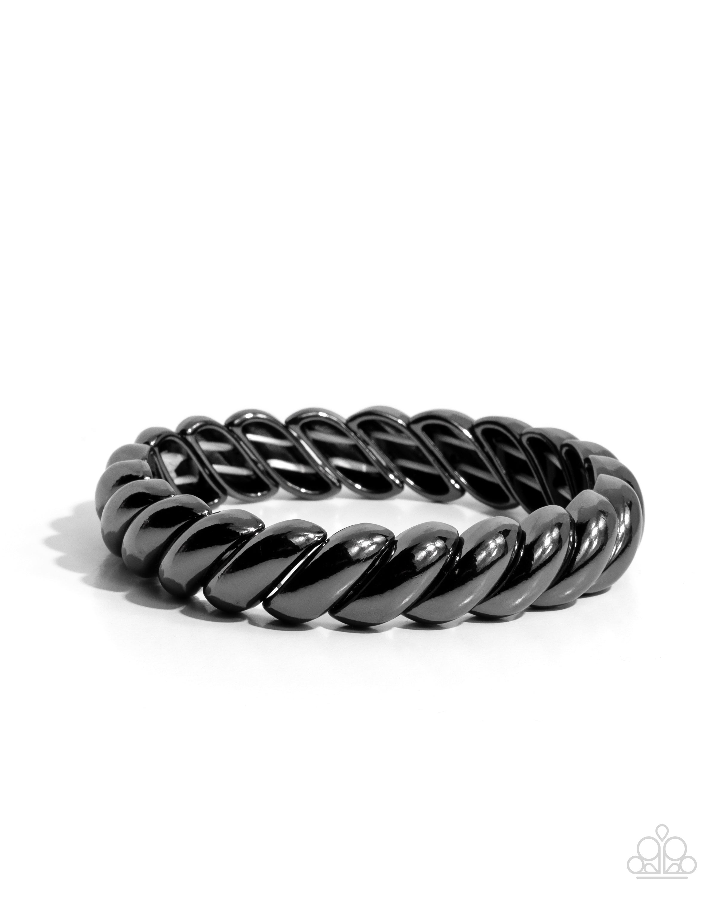 Paparazzi Carefree Curls - Black Bracelet