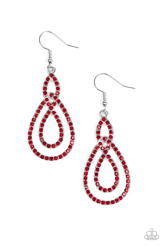 Paparazzi Sassy Sophistication - Red Earrings