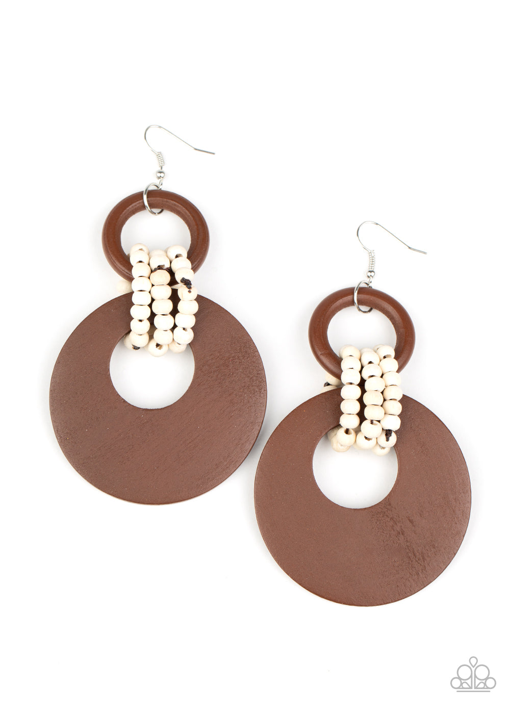 Paparazzi Beach Day Drama - Brown Earring